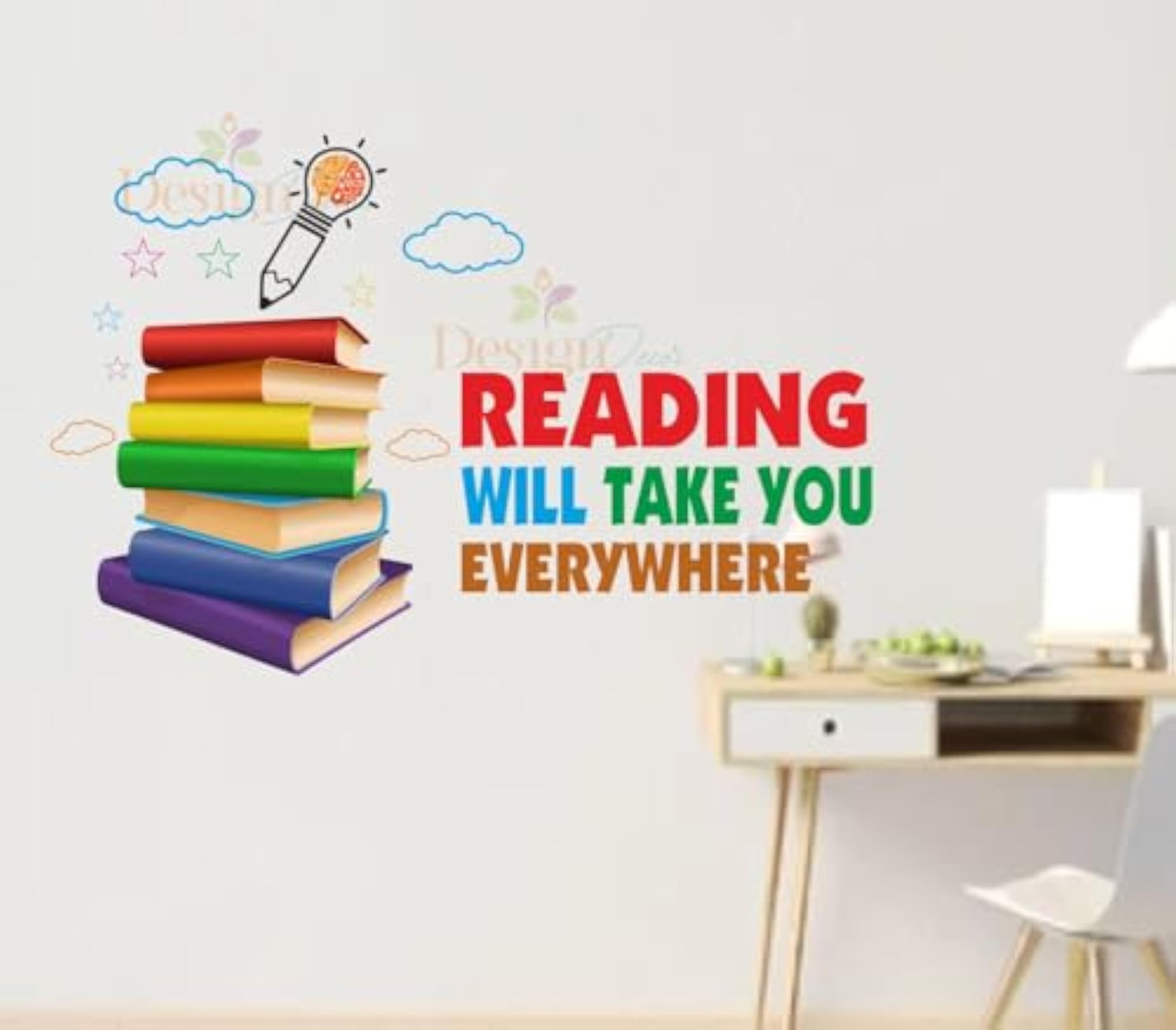 DesignDecor Reading Wall Sticker